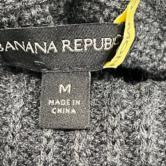 Banana Republic Womens Turtleneck Sweater Size Med Gray Wool Blend - Picture 3 of 8